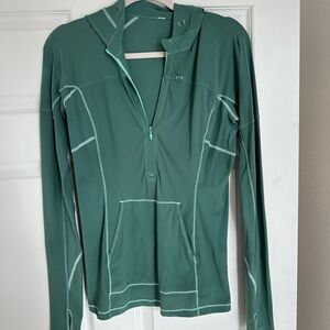 lululemon Teal Lightweight Hooded Athletic Pullover